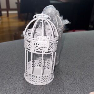 White Decorative Metal Birdcage